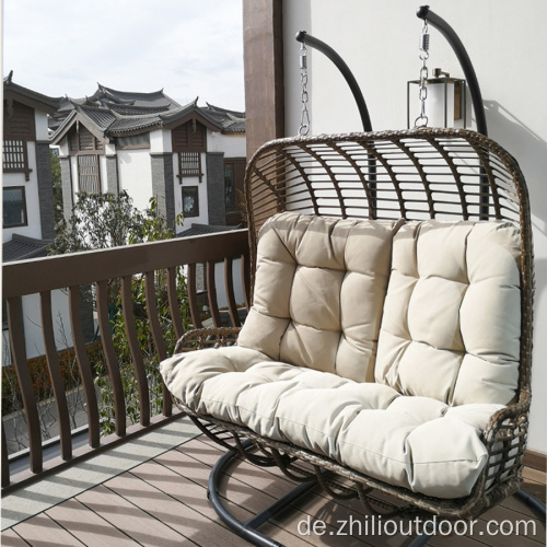 Outdoor Rattan Wicker Furniture Swing Doppelhängestuhl